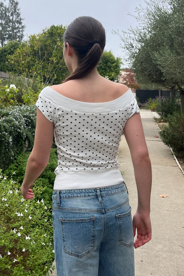 Ginny Polka Dot Top - Brandy Melville Great Value