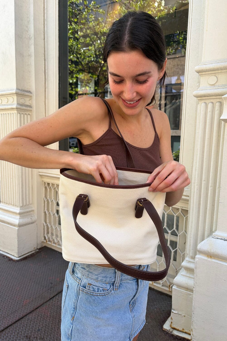 Buckle Canvas Shoulder Bag - Brandy Melville Hot Sale