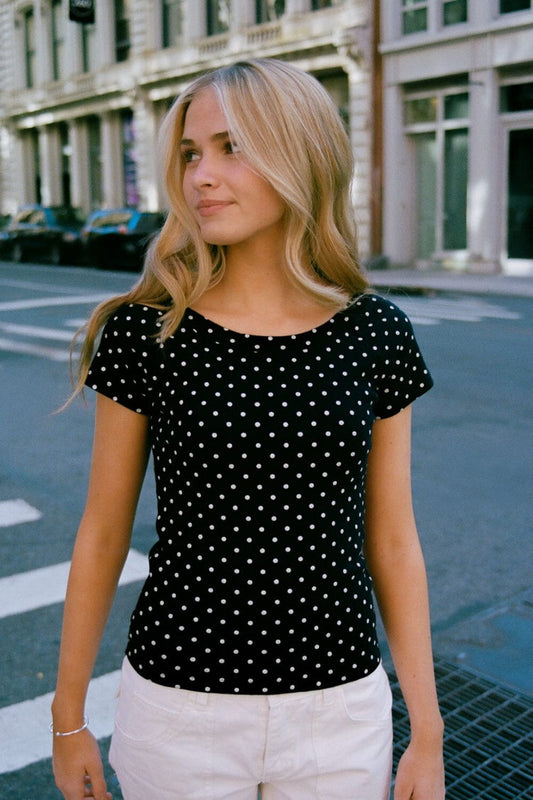 Ginny Polka Dot Top - Brandy Melville New