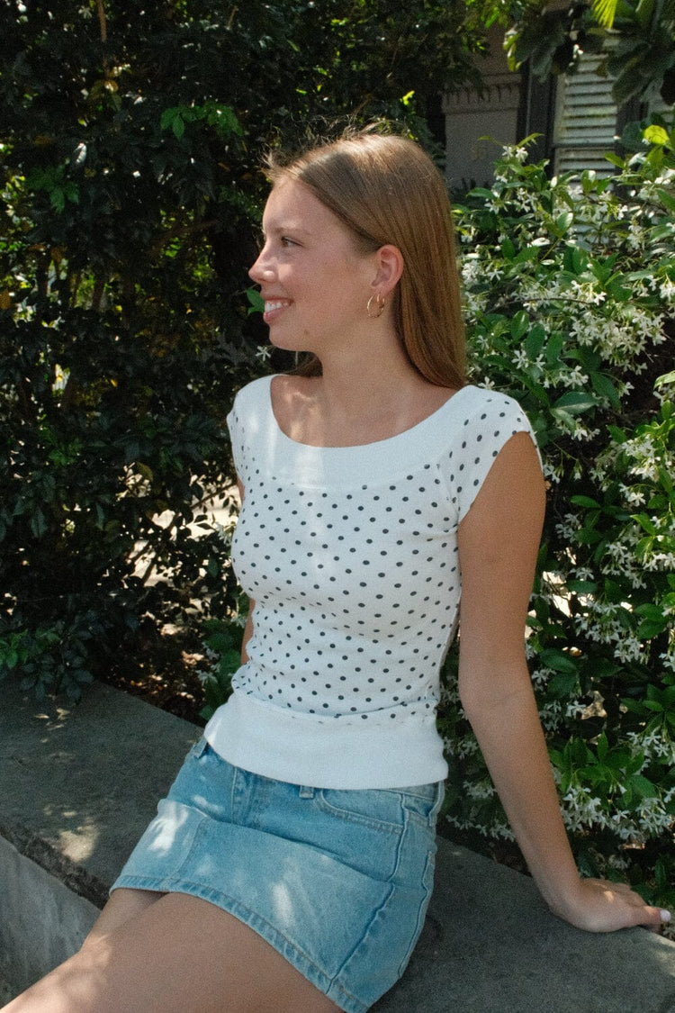 Ginny Polka Dot Top - Brandy Melville Great Value