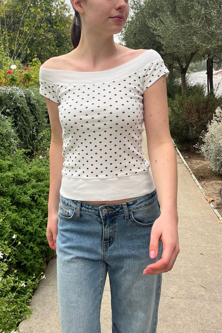 Ginny Polka Dot Top - Brandy Melville Great Value