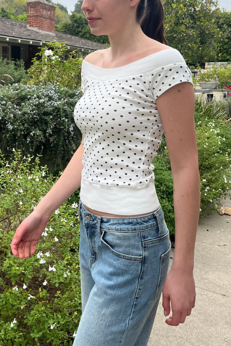 Ginny Polka Dot Top - Brandy Melville Great Value