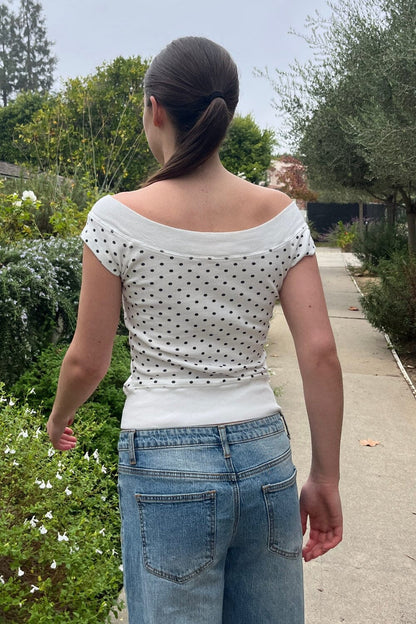 Ginny Polka Dot Top - Brandy Melville Great Value