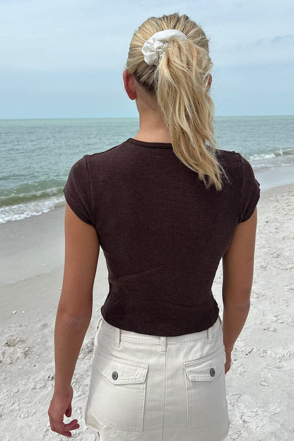 Ashlyn Thermal Top - Brandy Melville Great Value