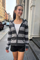 Heather Grey and Black Stripes