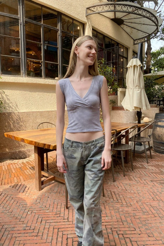 Amara Striped Top - Brandy Melville Popular