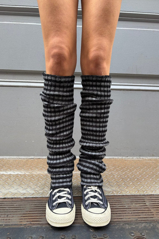 Striped Leg Warmers - Brandy Melville Latest