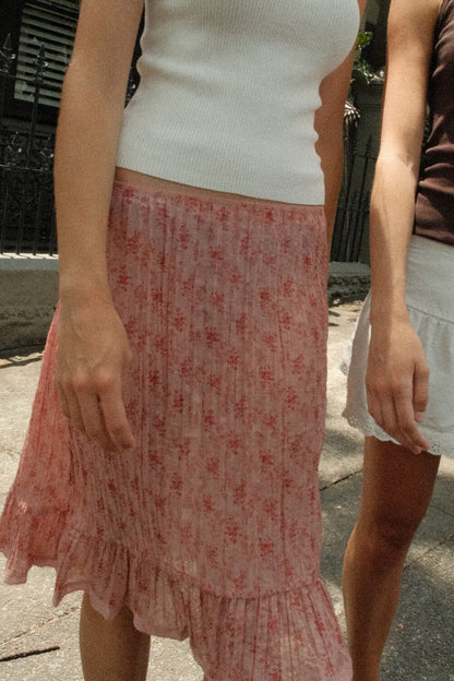 Justine Floral Skirt - Brandy Melville Classic