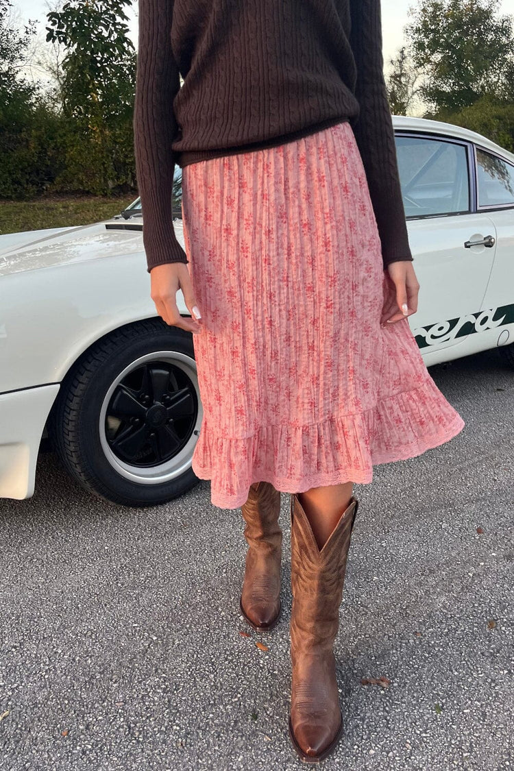 Justine Floral Skirt - Brandy Melville Classic