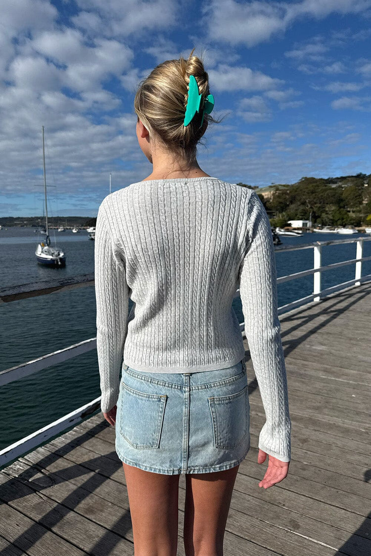 Zoe Cable Knit Cardigan - Brandy Melville Great Value