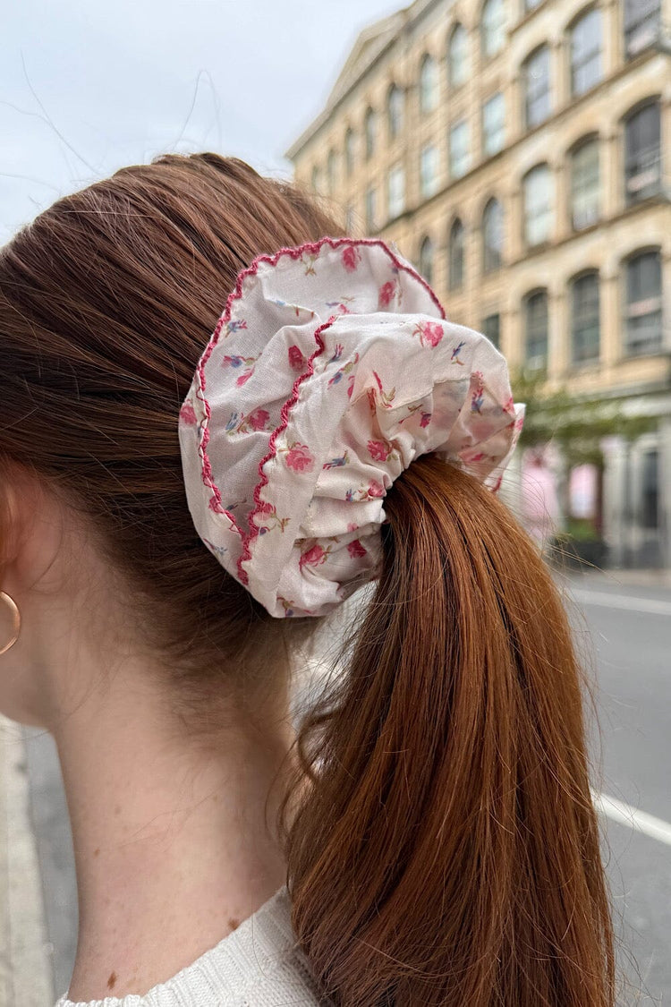 Floral Frill Scrunchie - Brandy Melville Popular