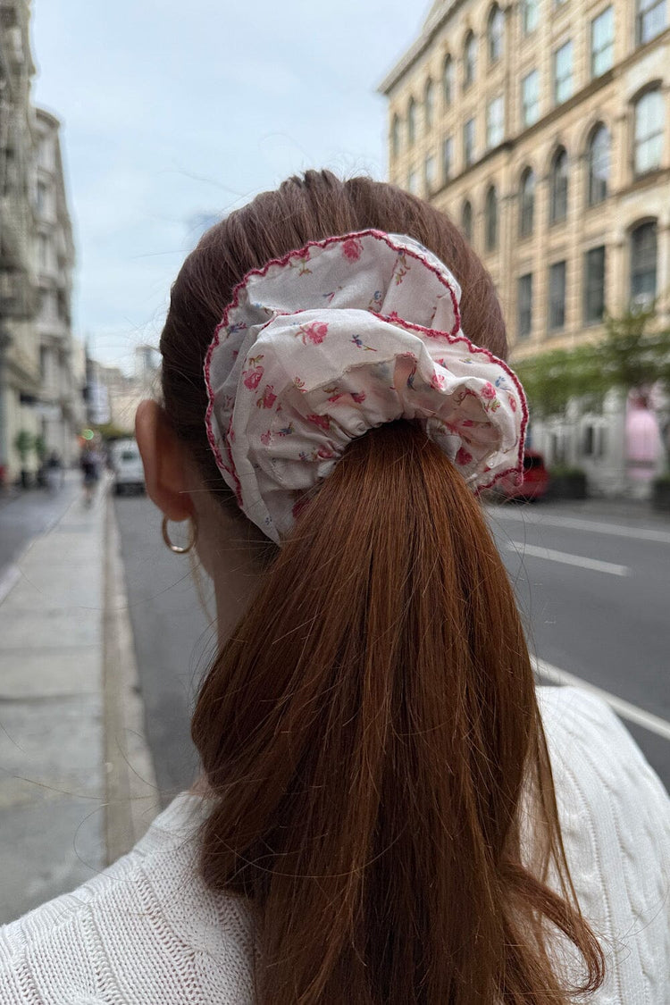 Floral Frill Scrunchie - Brandy Melville Popular