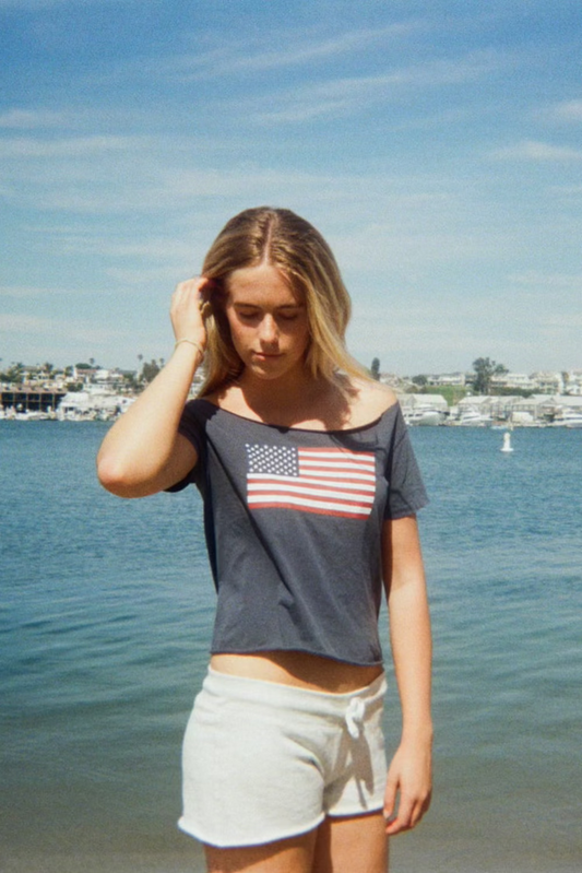 Robyn American Flag Top - Brandy Melville Top Pick