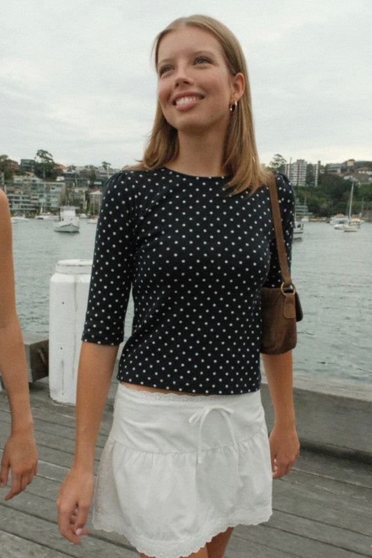 Jennie Polka Dots Top - Brandy Melville Great Value