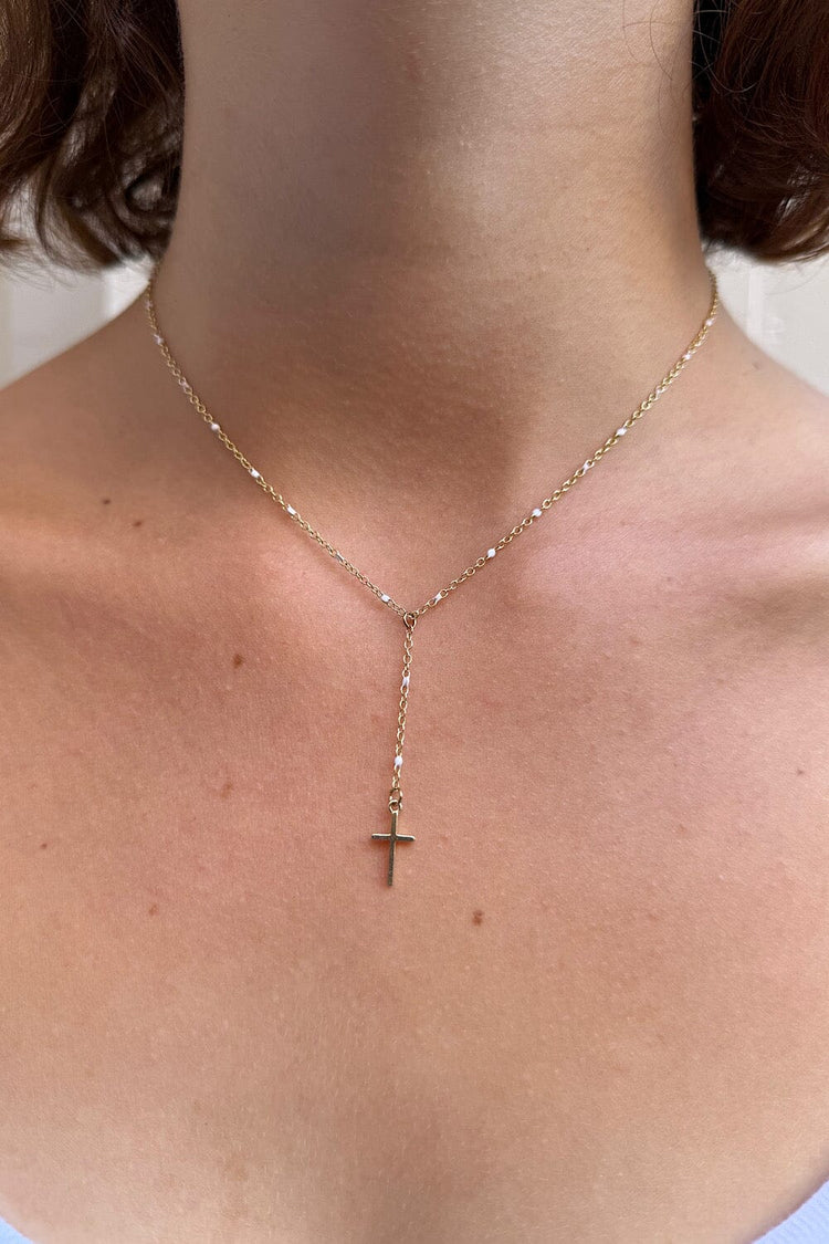 Bead Cross Chain - Brandy Melville Top Pick