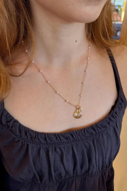 Seashell and Star Necklace - Brandy Melville Exclusive