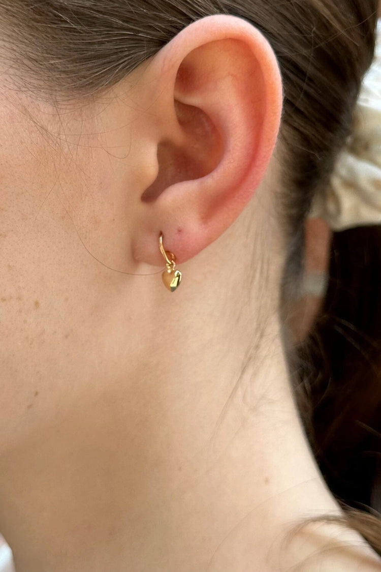 Heart Charm Earrings - Brandy Melville Recommended