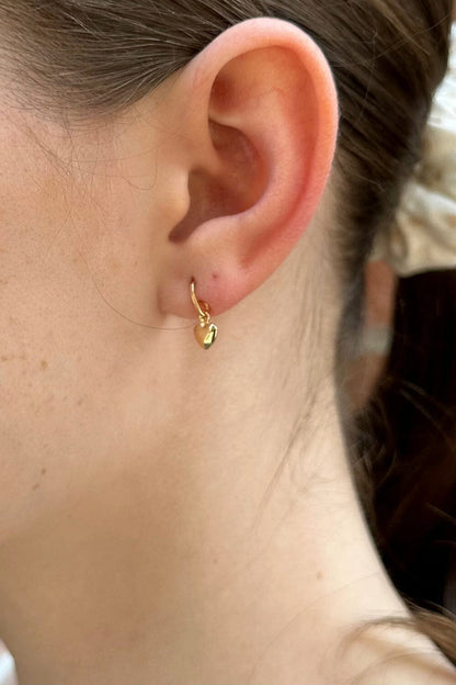 Heart Charm Earrings - Brandy Melville Recommended