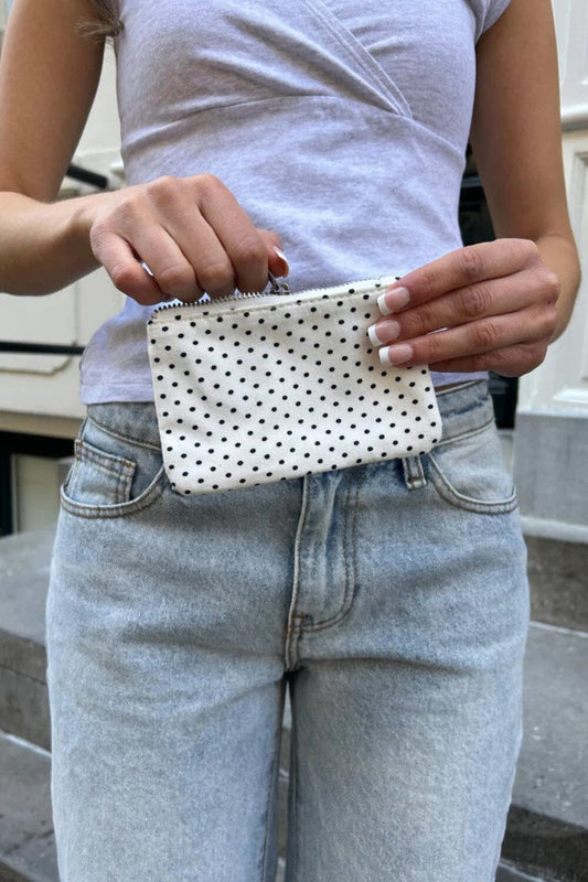 Polka Dots Coin Purse - Brandy Melville Popular