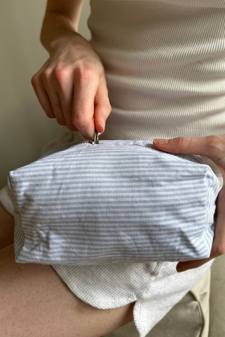 Striped Makeup Bag - Brandy Melville Premium