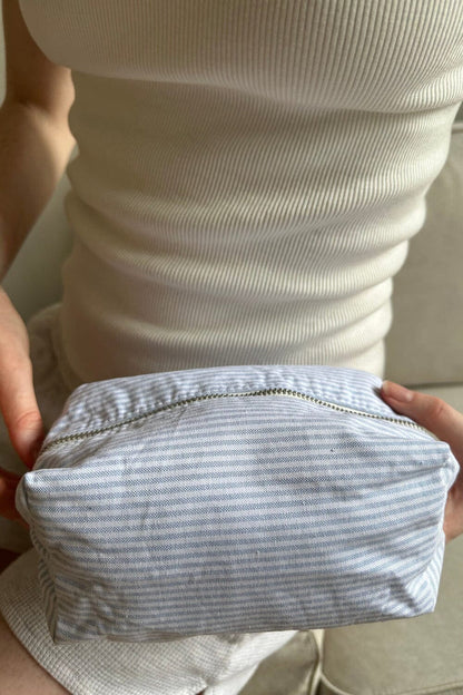 Striped Makeup Bag - Brandy Melville Premium