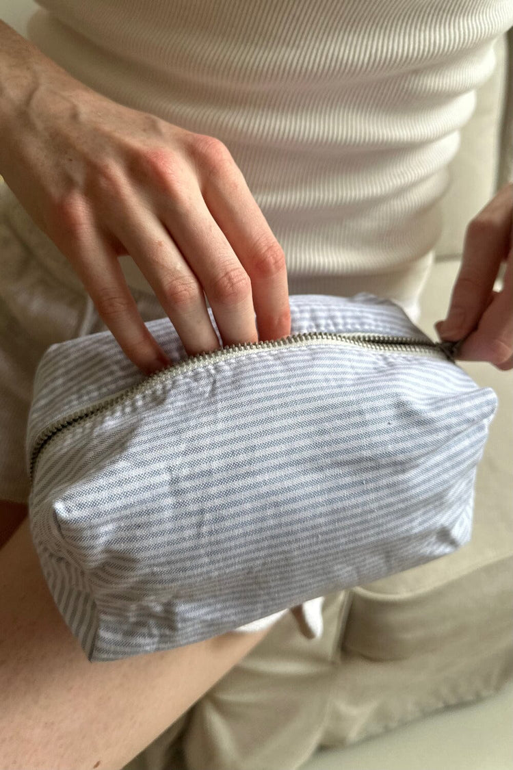 Striped Makeup Bag - Brandy Melville Premium