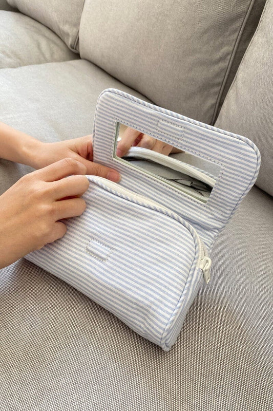Stripe Makeup Bag - Brandy Melville Featured