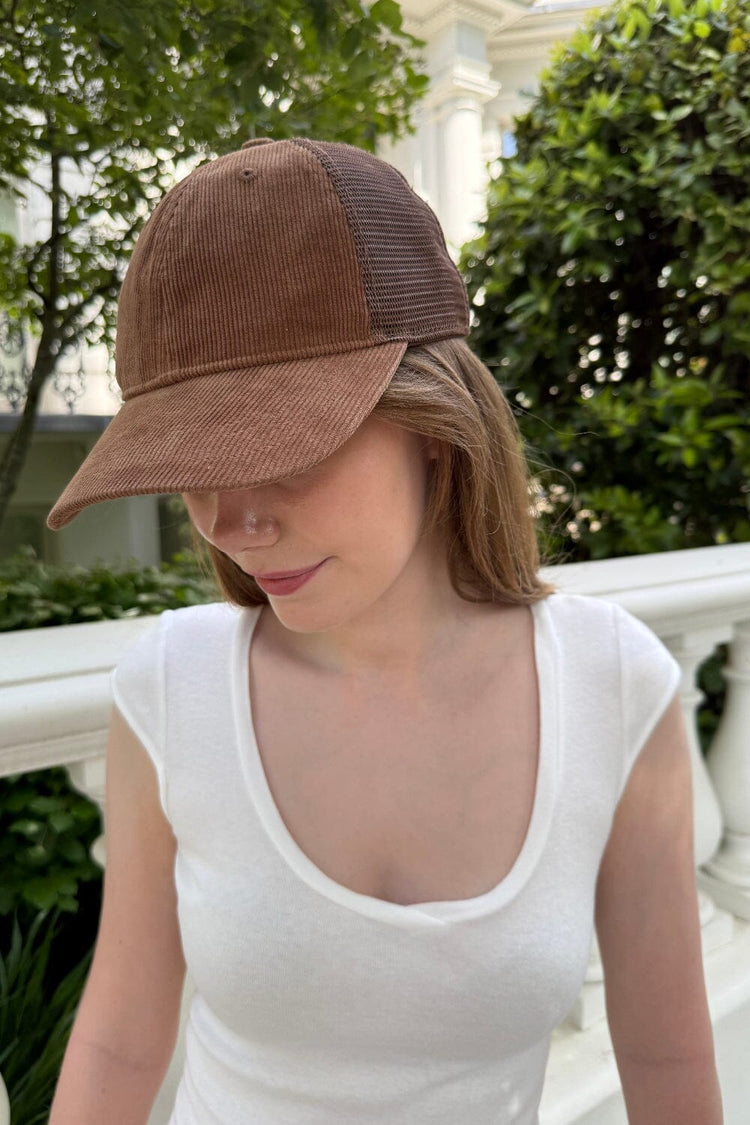 Katherine Corduroy Cap - Brandy Melville Discount