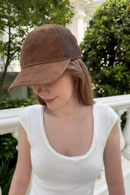 Katherine Corduroy Cap - Brandy Melville Discount