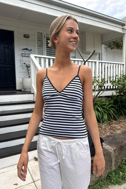 Amara Striped Tank - Brandy Melville Essential