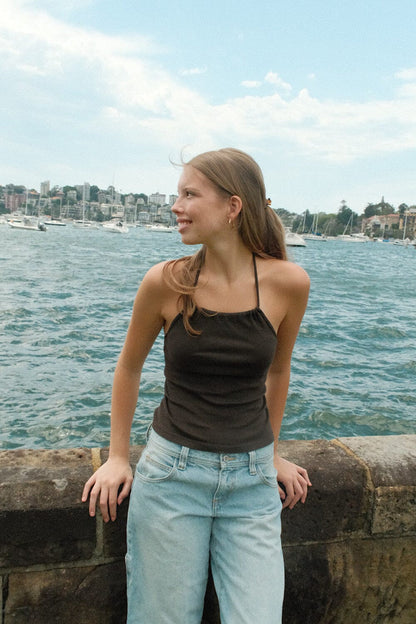 Cleo Halter Top - Brandy Melville Latest