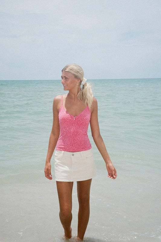 Tiffany Leopard Tank - Brandy Melville Essential