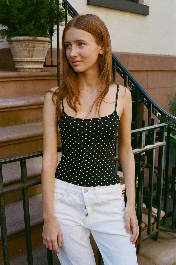 Skylar Polka Dots Tank - Brandy Melville Exclusive
