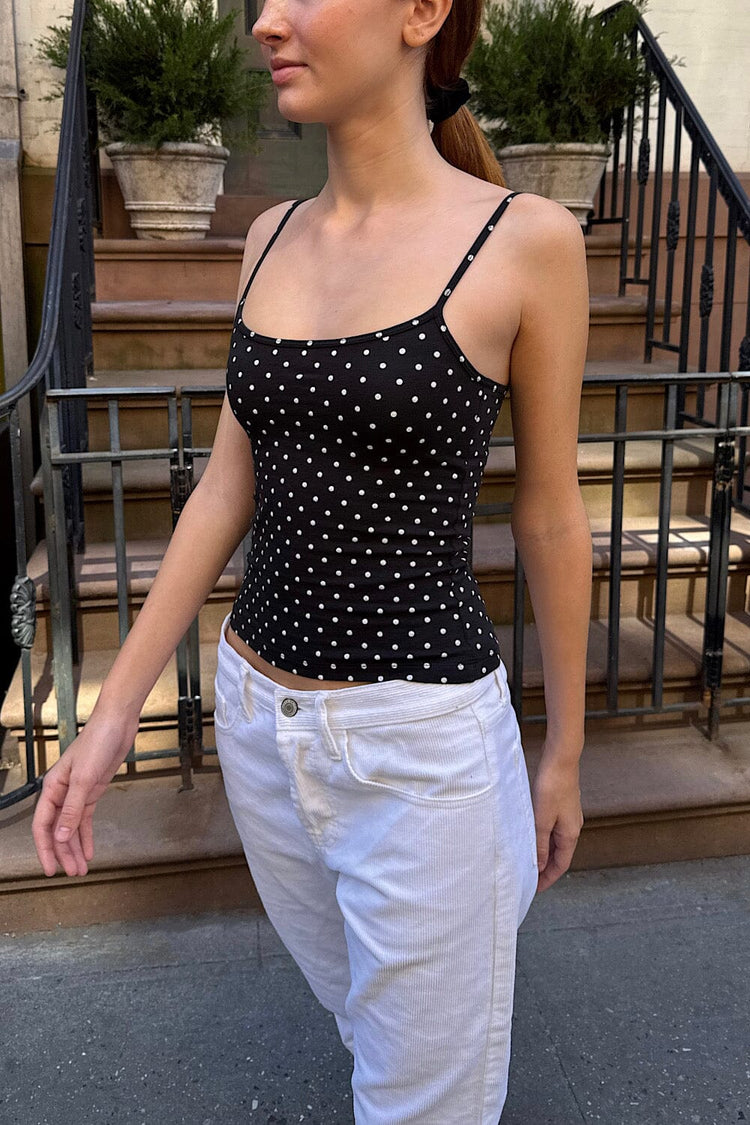 Skylar Polka Dots Tank - Brandy Melville Exclusive