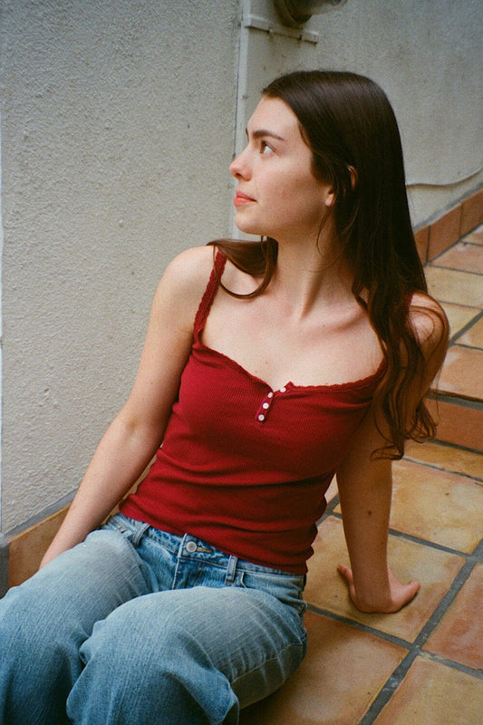 Amaya Lace Tank - Brandy Melville Premium