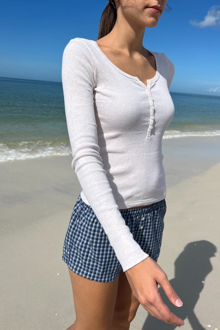 Zelly Long Sleeve Ribbed Top - Brandy Melville Premium