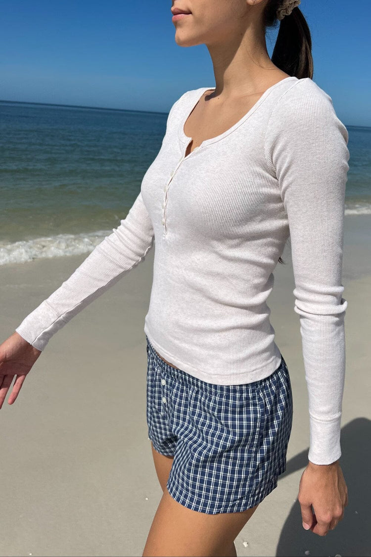 Zelly Long Sleeve Ribbed Top - Brandy Melville Premium