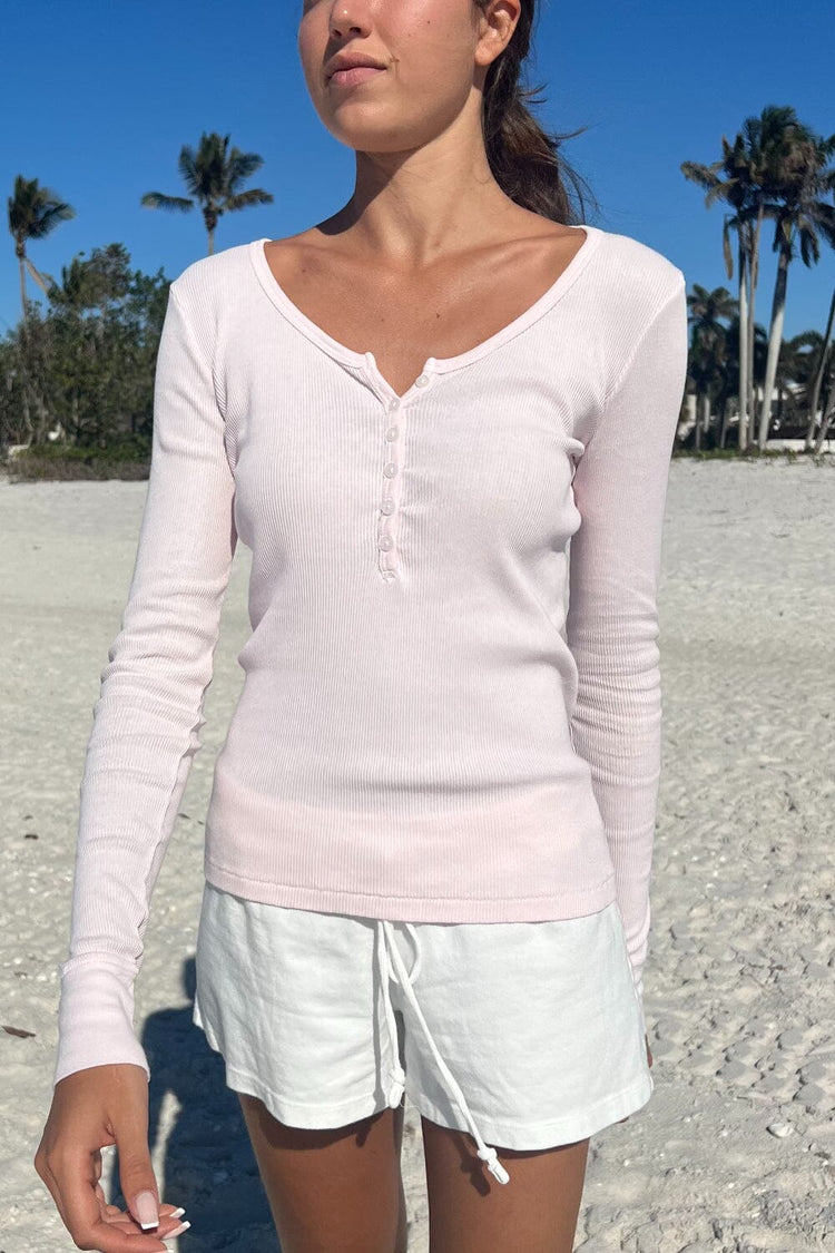 Zelly Long Sleeve Ribbed Top - Brandy Melville Premium